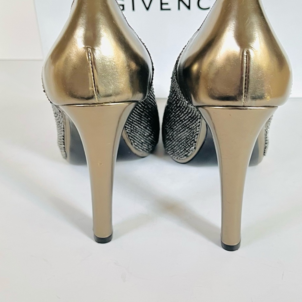 Givenchy metallic green gold gray heels size 37.5 - Picture 5 of 13